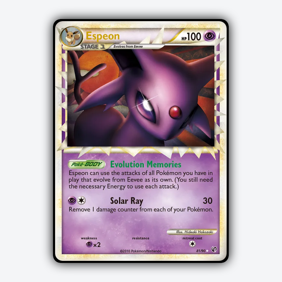 Espeon 081/90 - HS—Undaunted Set - Card Rug