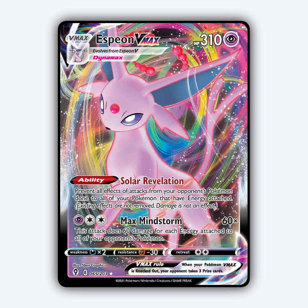 Espeon VMAX #65 - Evolving Skies Set - Card Rug