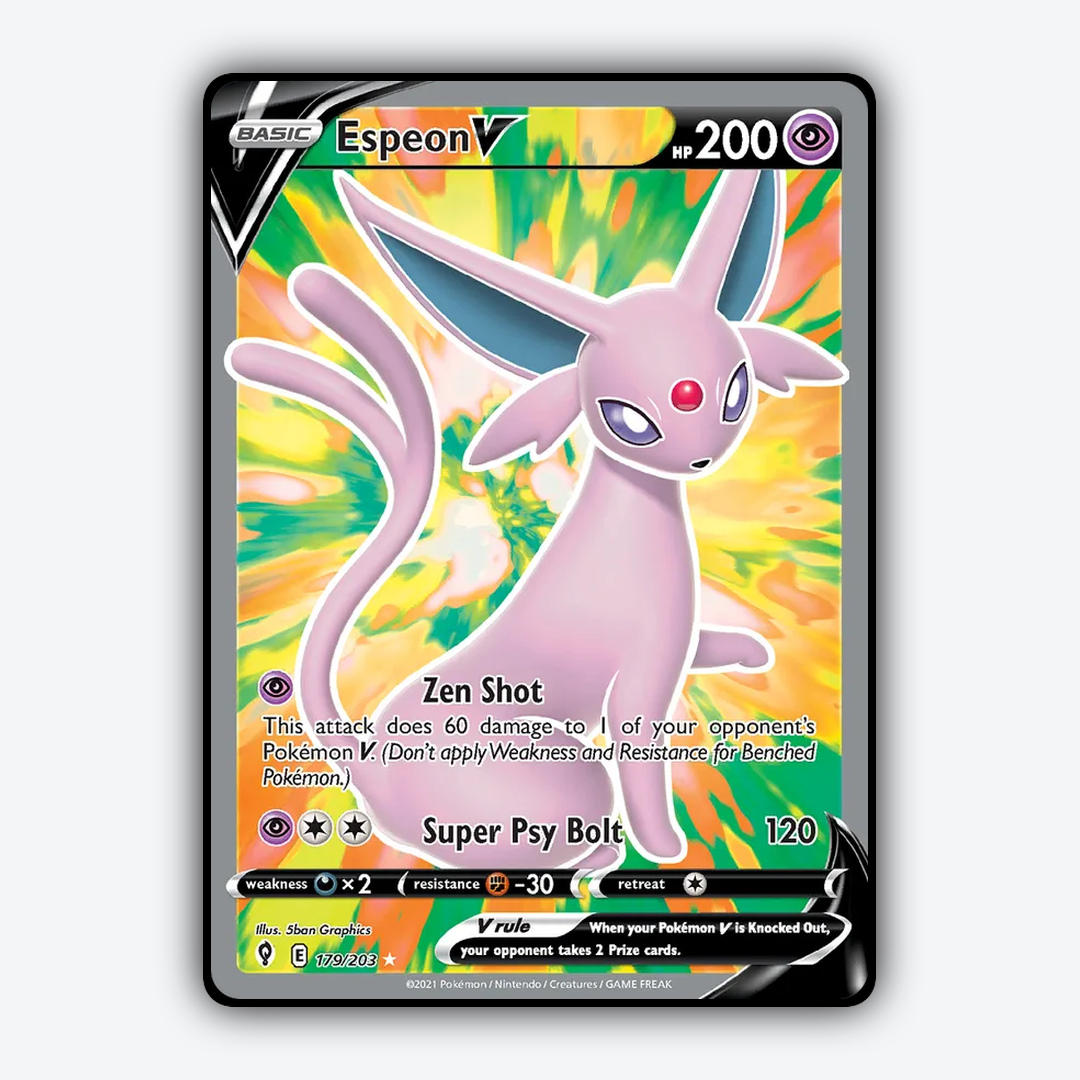 Espeon V #179 - Evolving Skies Set - Card Rug