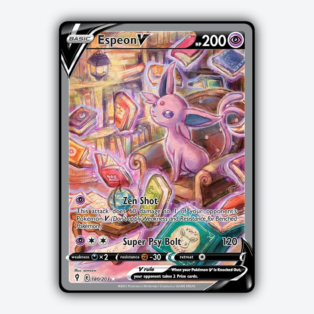 Espeon V #180 - Evolving Skies Set - Card Rug