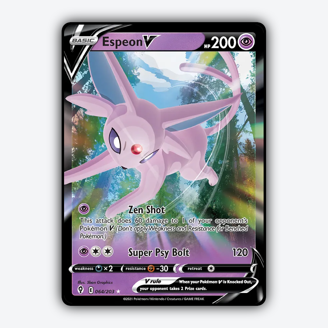Espeon V #64 - Evolving Skies Set - Card Rug