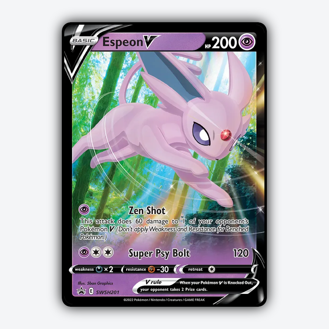 Espeon V #201 - SWSH Black Star Promos Set - Card Rug