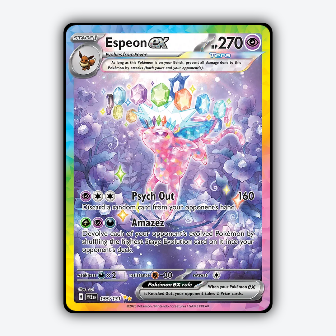 Espeon ex #155 - Prismatic Evolutions Set - Card Rug