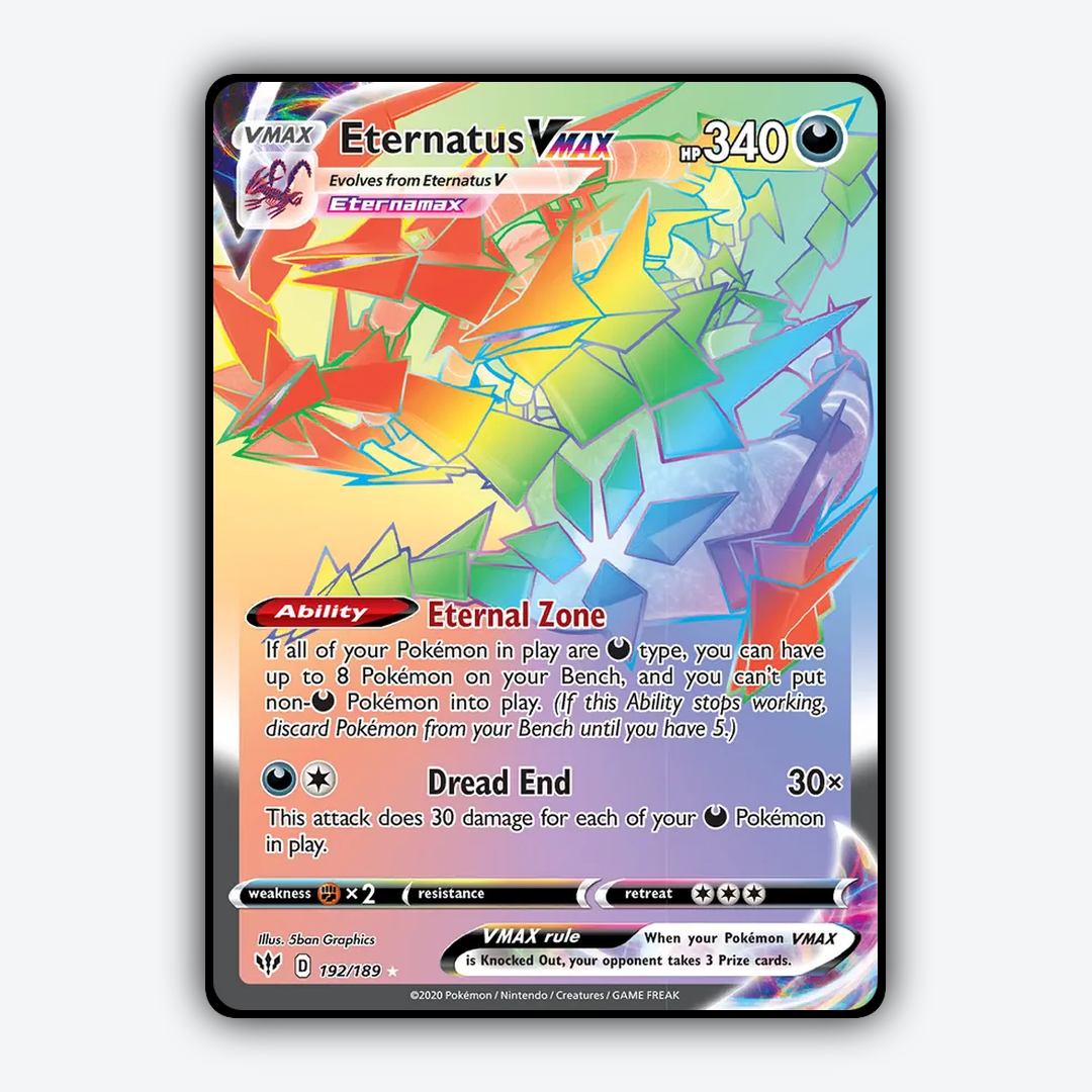 Eternatus VMAX 192/189 - Darkness Ablaze Set - Card Rug