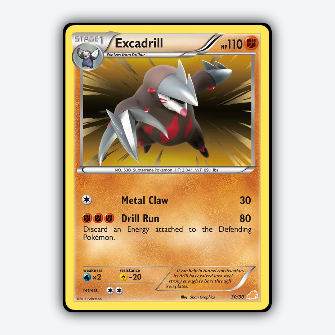 Excadrill 030/30 - Black & White Trainer Kit Excadrill Set - Card Rug