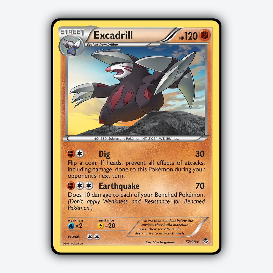 Excadrill 057/98 - Emerging Powers Set - Card Rug