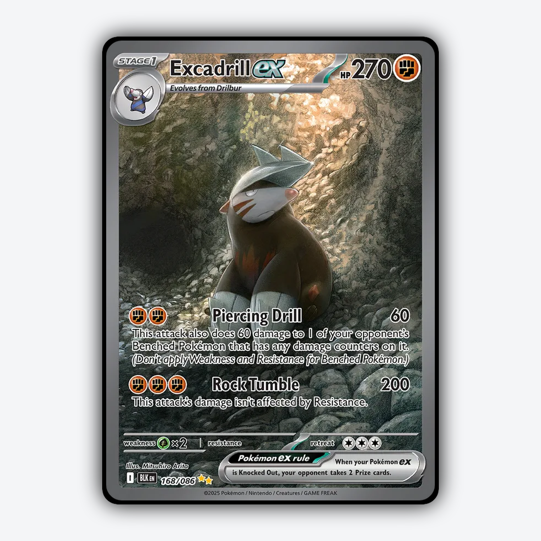 Excadrill ex #168 - Black Bolt Set - Card Rug