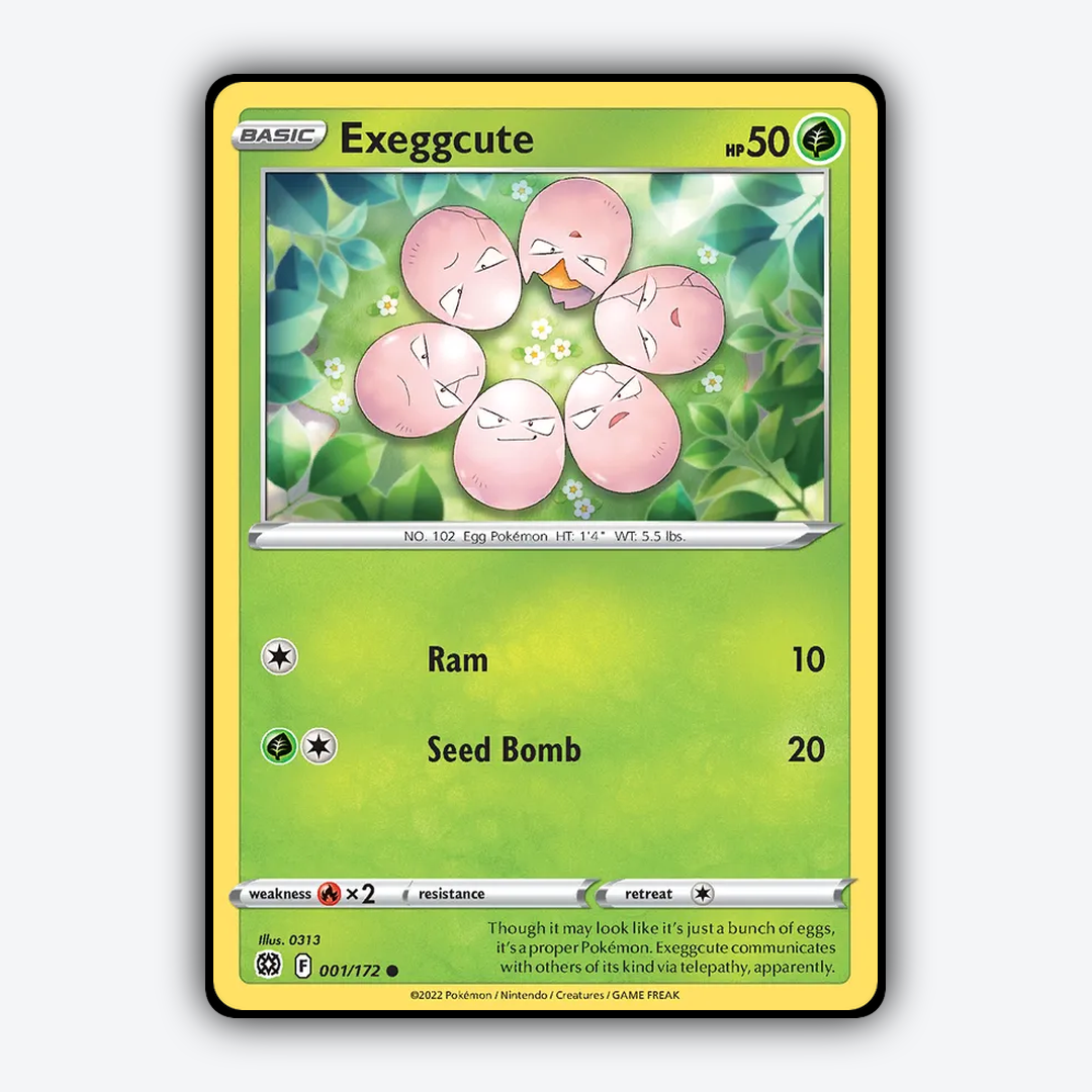 Exeggcute 001/172 - Brilliant Stars Set - Card Rug