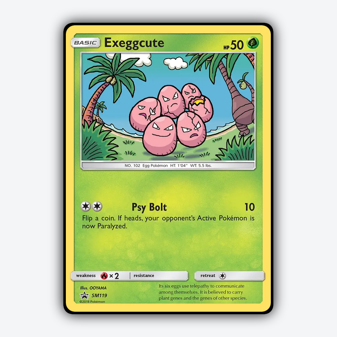 Exeggcute #119 - SM Black Star Promos Set - Card Rug