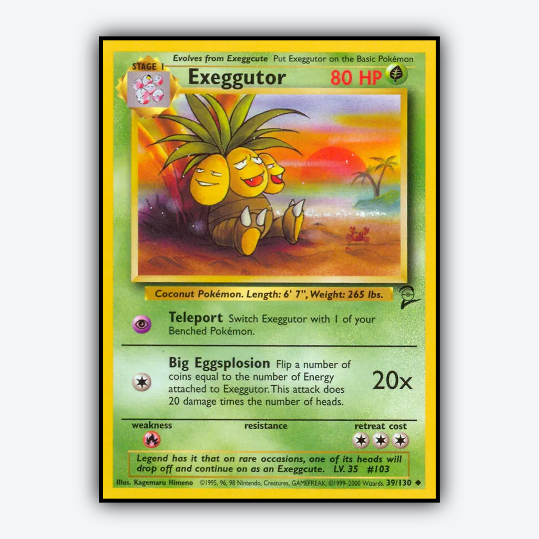 Exeggutor 039/130 - Base Set 2 Set - Card Rug
