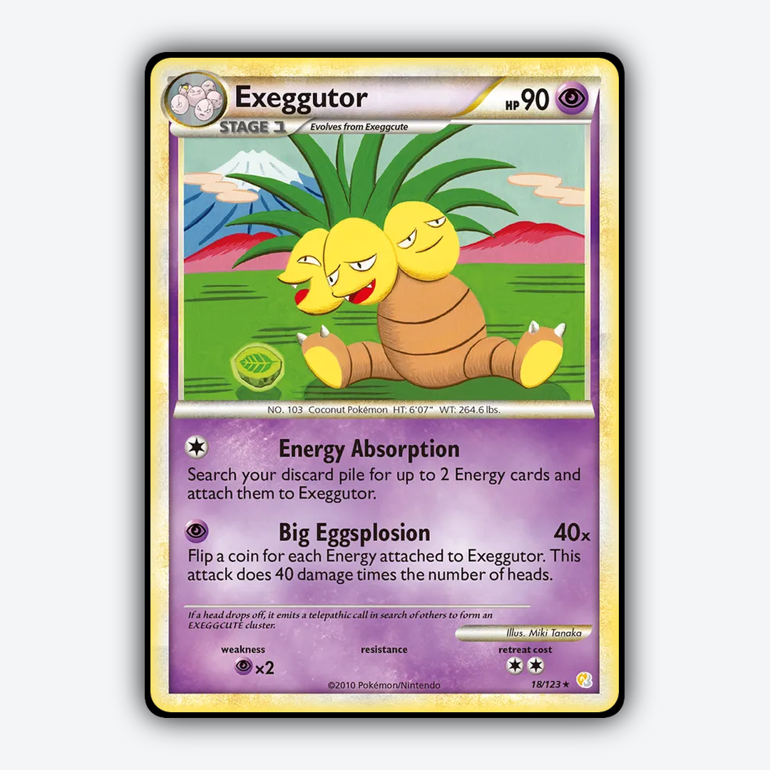 Exeggutor 018/123 - HeartGold & SoulSilver Set - Card Rug