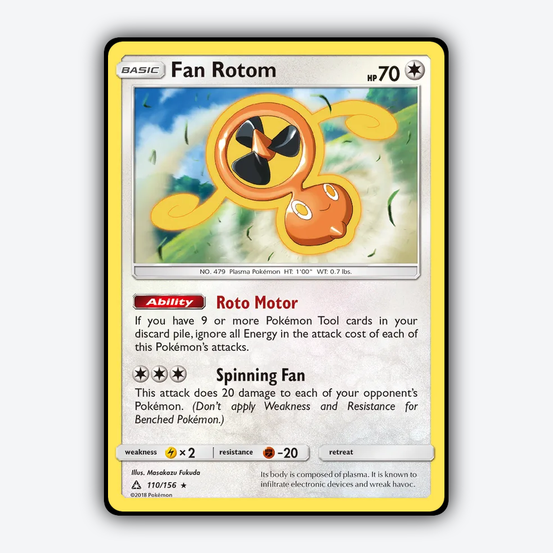 Fan Rotom 110/156 - Ultra Prism Set - Card Rug