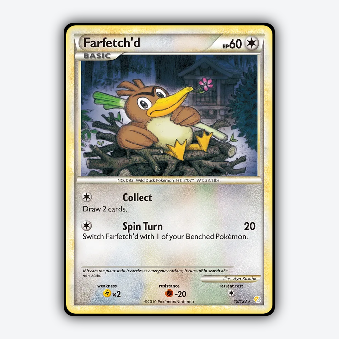 Farfetch'd 019/123 - HeartGold & SoulSilver Set - Card Rug