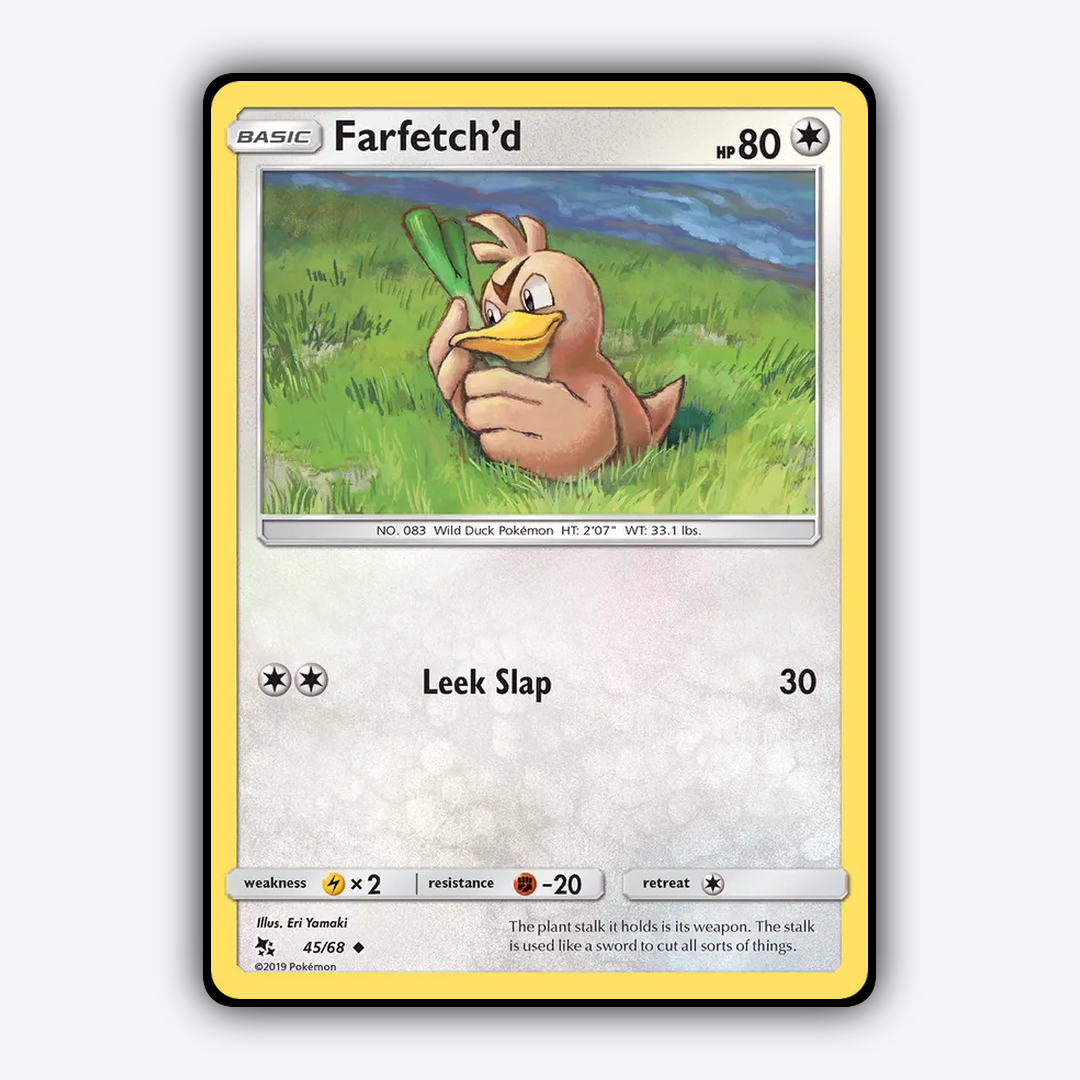 Farfetch'd 045/68 - Hidden Fates Set - Card Rug
