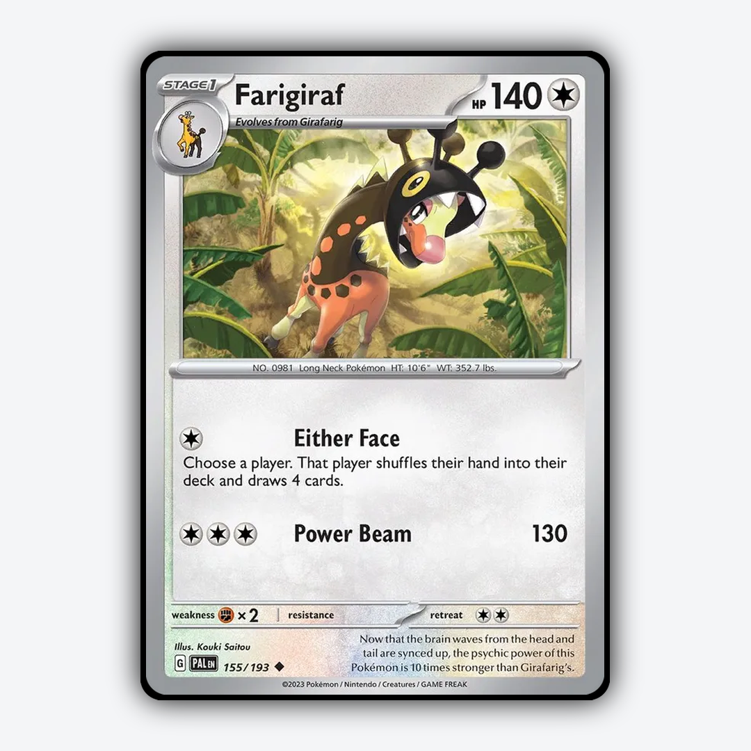 Farigiraf 155/193 - Paldea Evolved Set - Card Rug