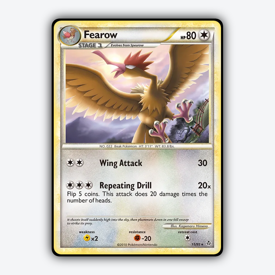 Fearow 015/95 - HS—Unleashed Set - Card Rug
