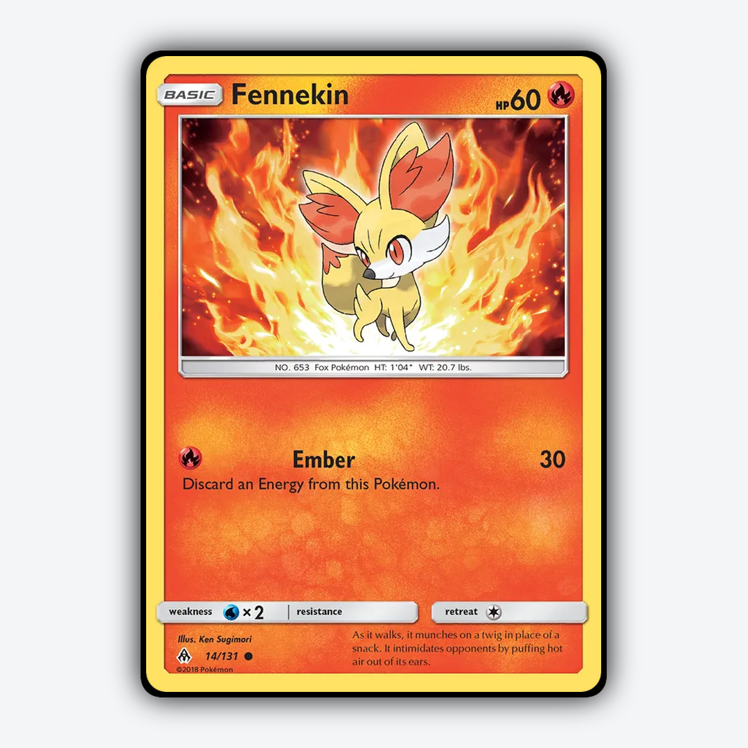 Fennekin 014/131 - Forbidden Light Set - Card Rug