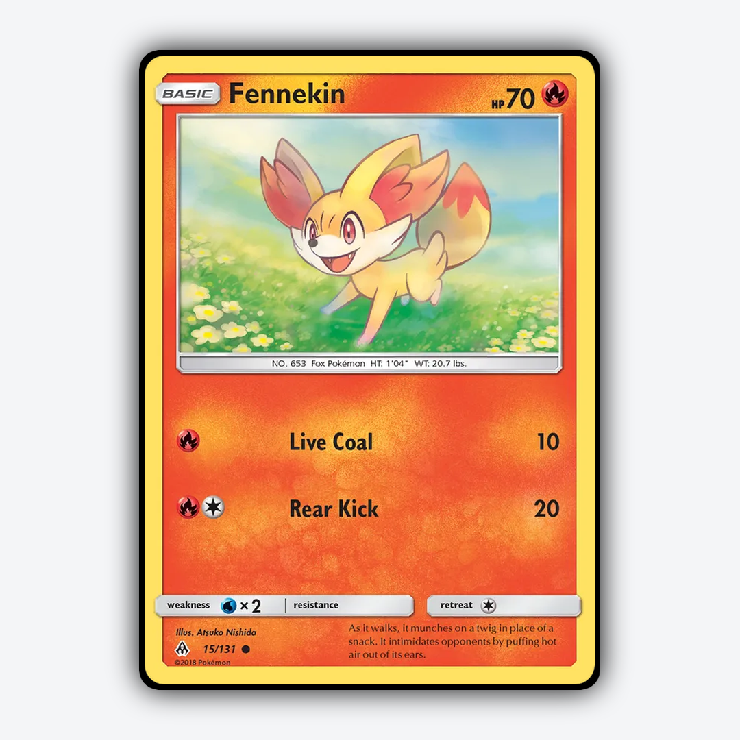 Fennekin 015/131 - Forbidden Light Set - Card Rug