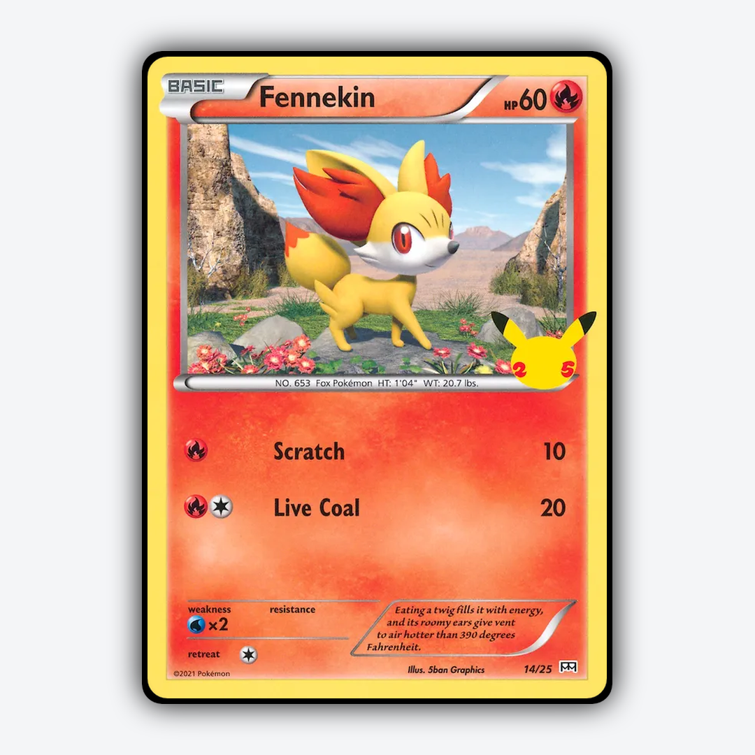 Fennekin 014/25 - McDonald's Collection 2021 Set - Card Rug