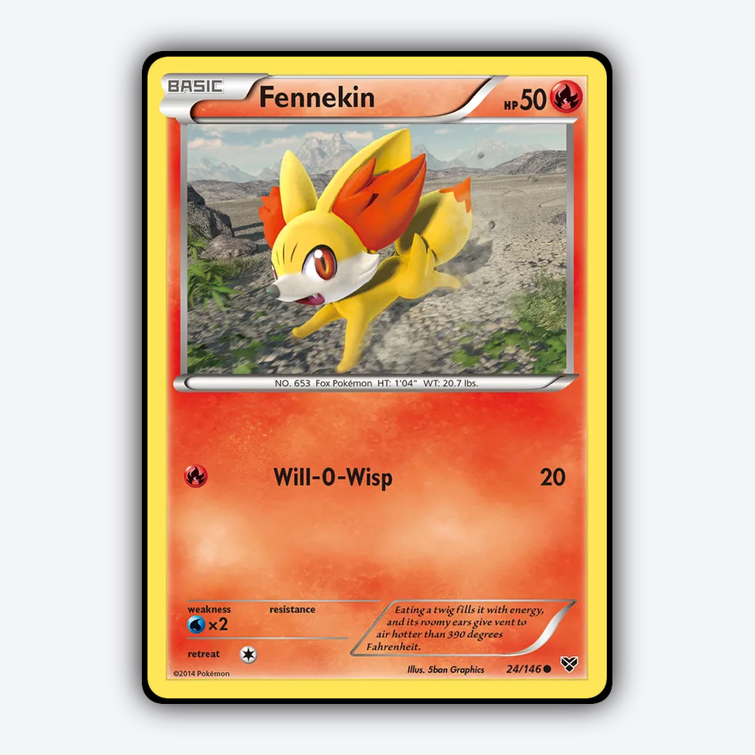 Fennekin 024/146 - XY Set - Card Rug