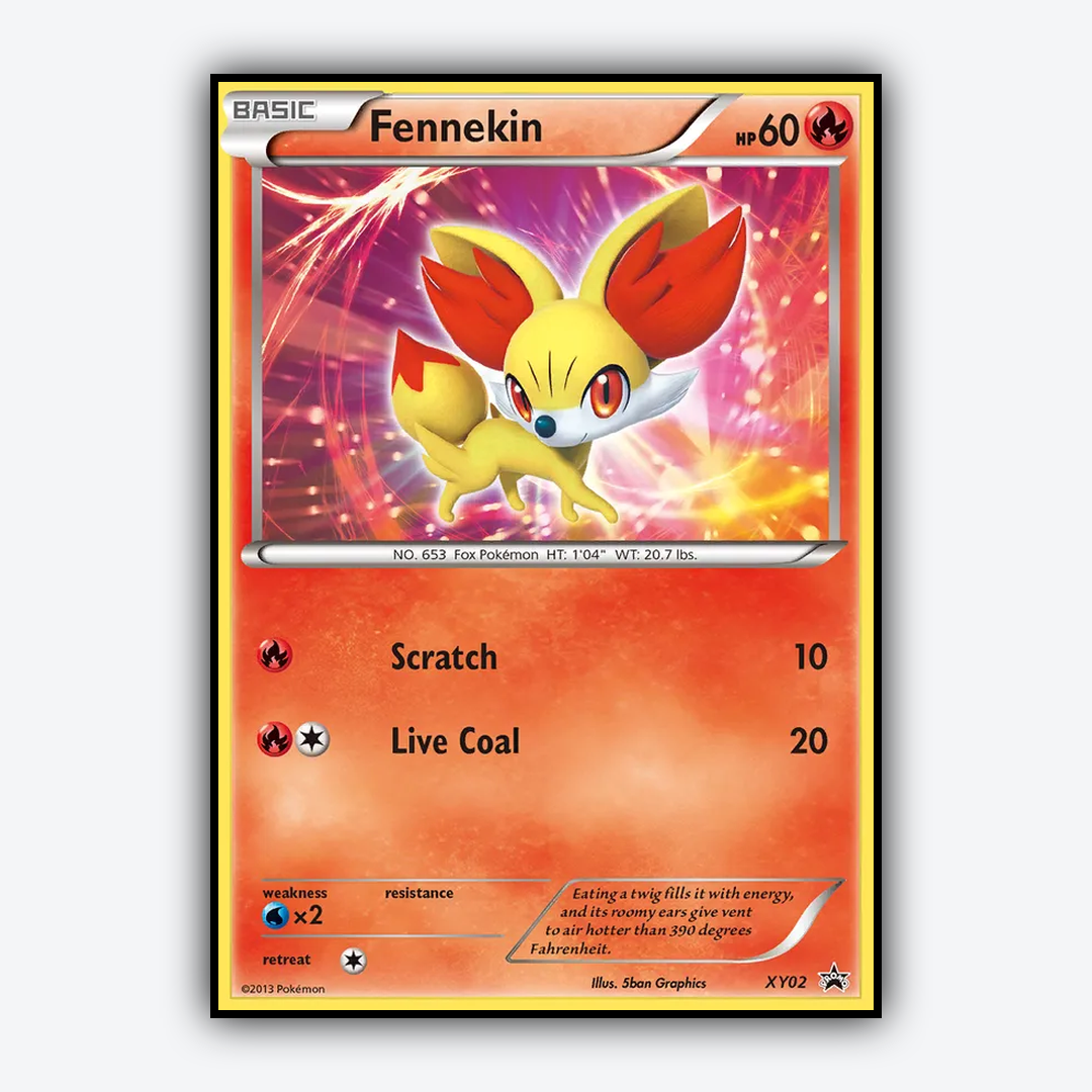 Fennekin #2 - XY Black Star Promos Set - Card Rug