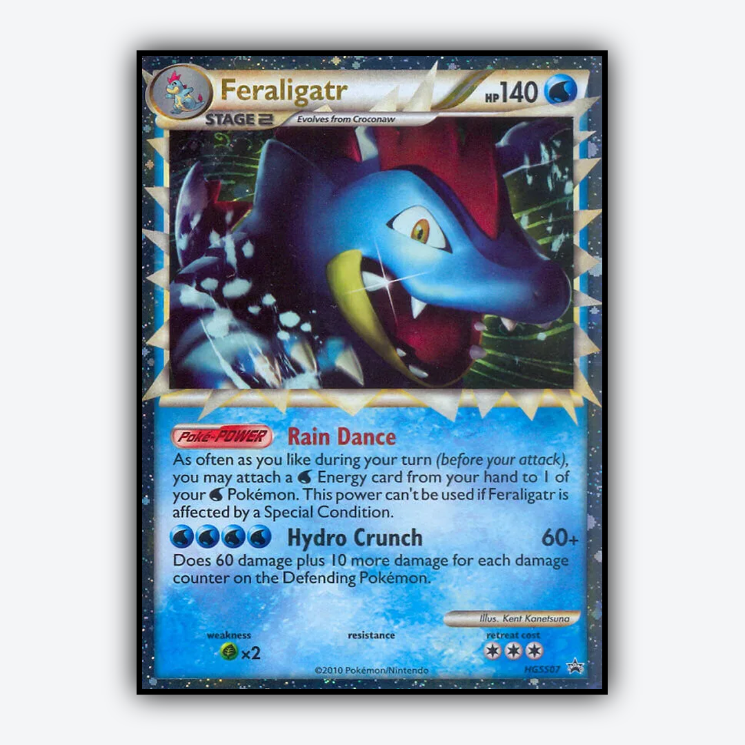 Feraligatr #7 - HGSS Black Star Promos Set - Card Rug