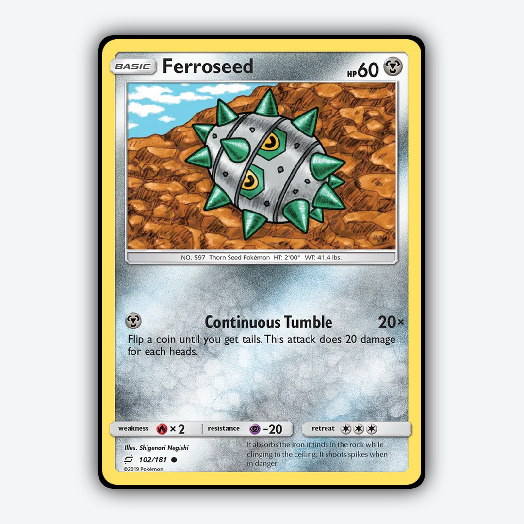 Ferroseed 102/181 - Team Up Set - Card Rug