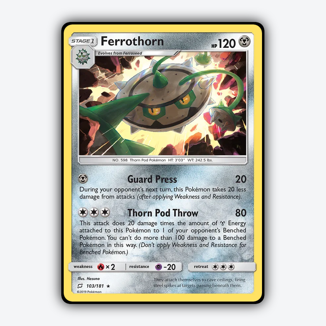 Ferrothorn 103/181 - Team Up Set - Card Rug