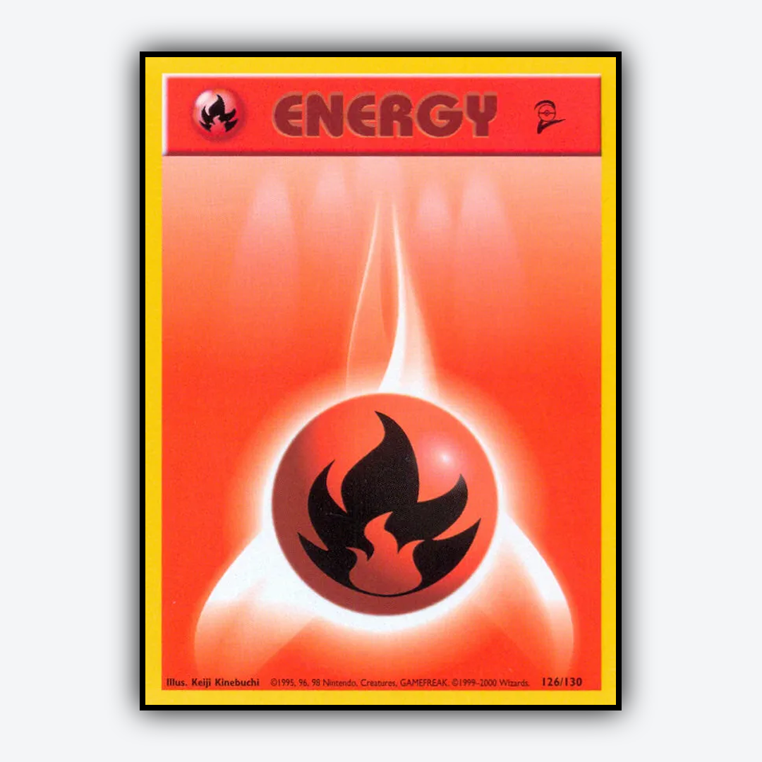 Fire Energy 126/130 - Base Set 2 Set - Card Rug