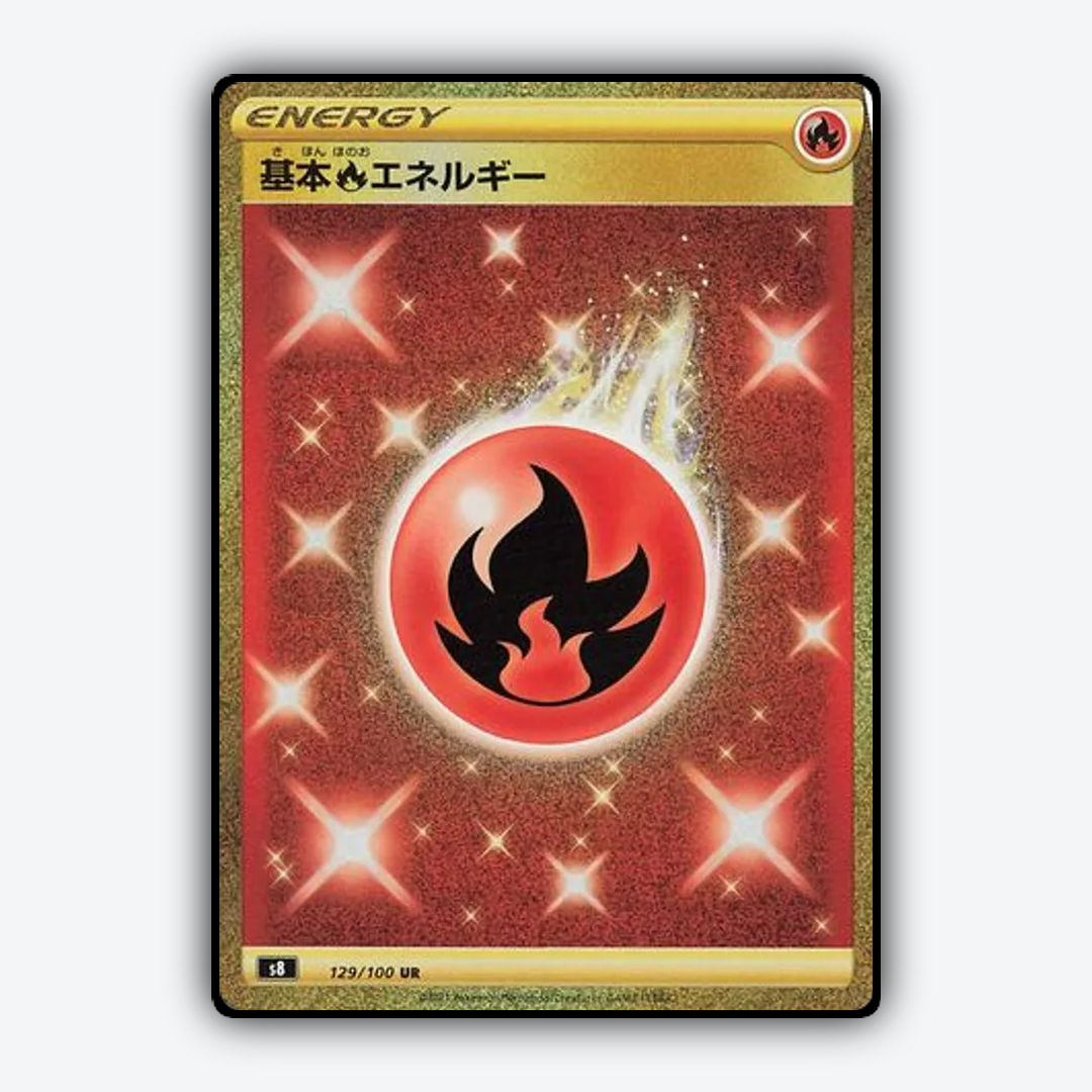 Fire Energy 129/100 - Fusion Arts Set - Card Rug (JP)