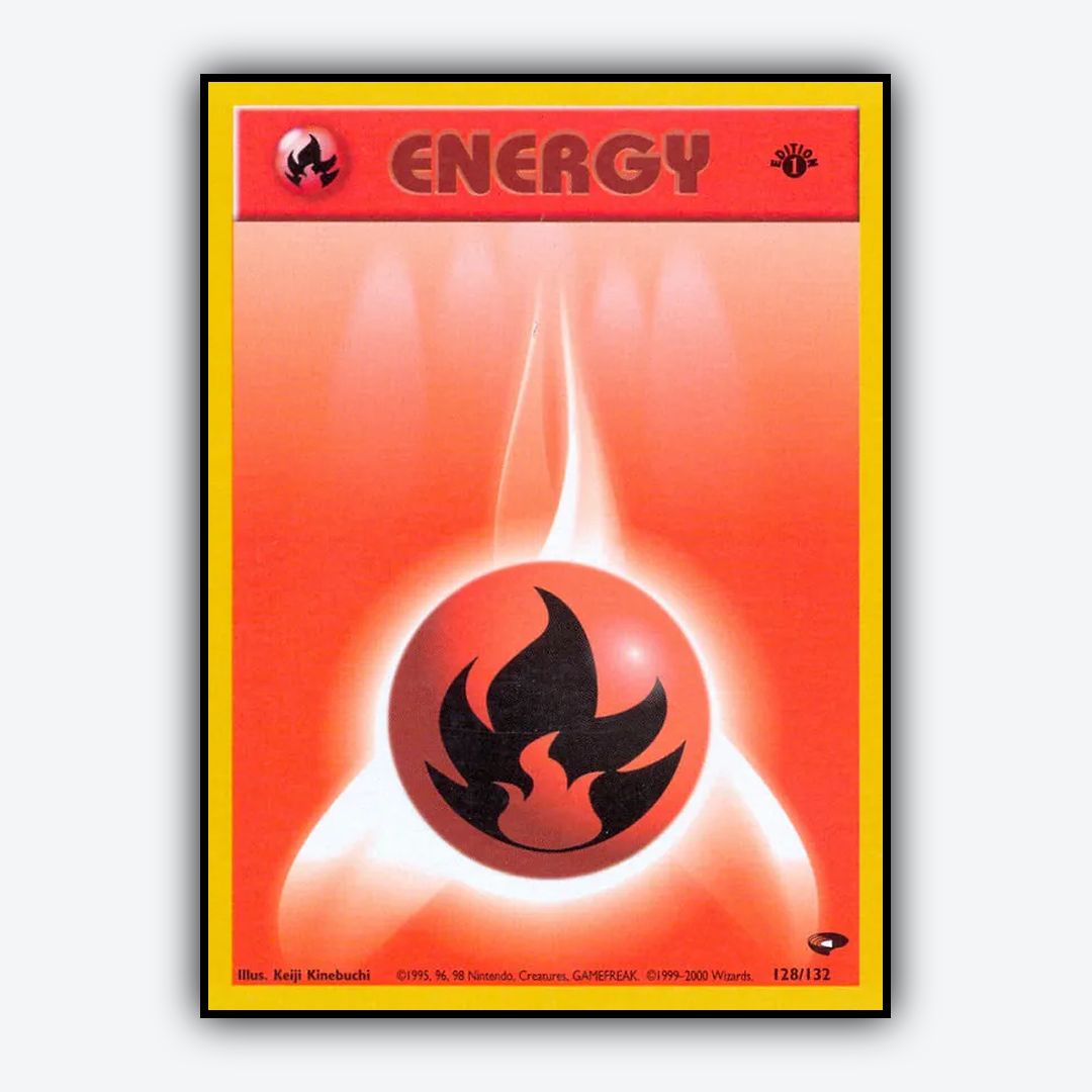 Fire Energy 128/132 - Gym Challenge Set - Card Rug