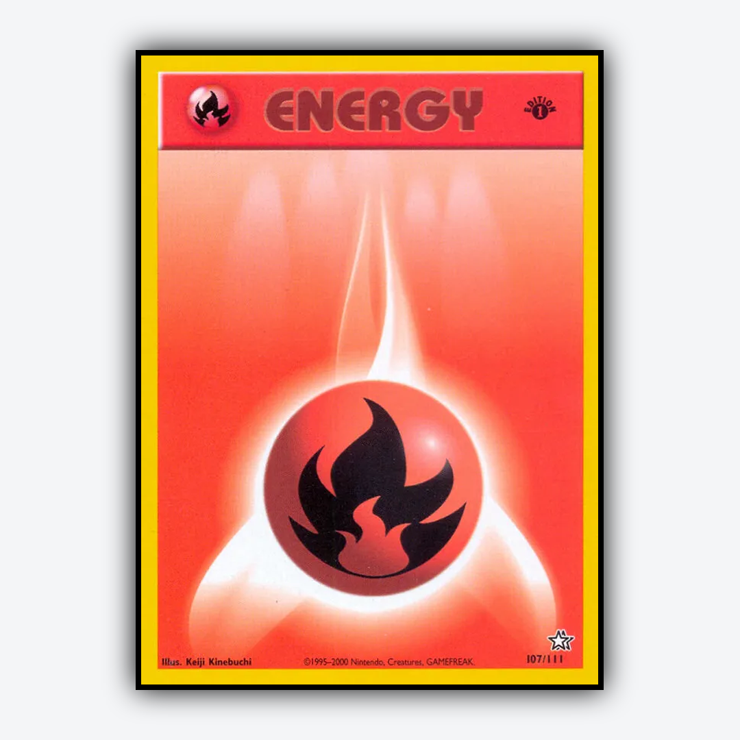 Fire Energy 107/111 - Neo Genesis Set - Card Rug