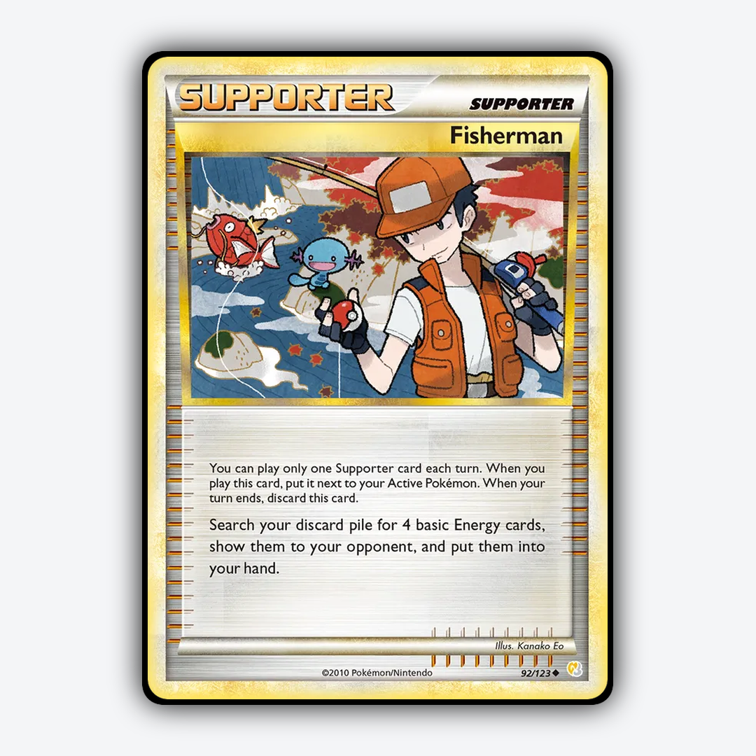Fisherman 092/123 - HeartGold & SoulSilver Set - Card Rug