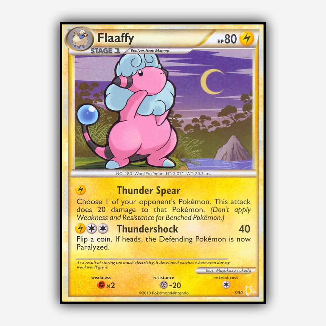 Flaaffy 003/30 - HGSS Trainer Kit Raichu Set - Card Rug