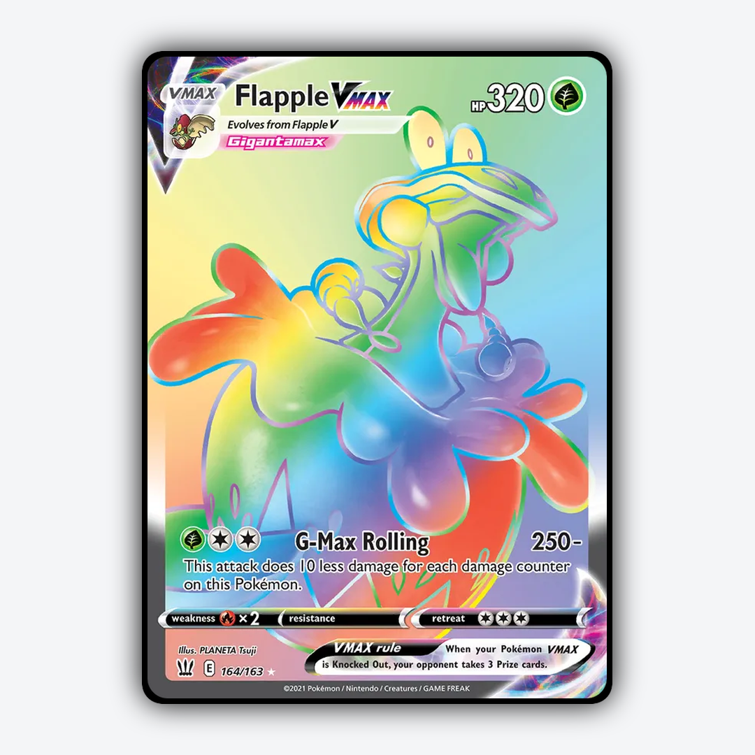 Flapple VMAX 164/163 - Battle Styles Set - Card Rug