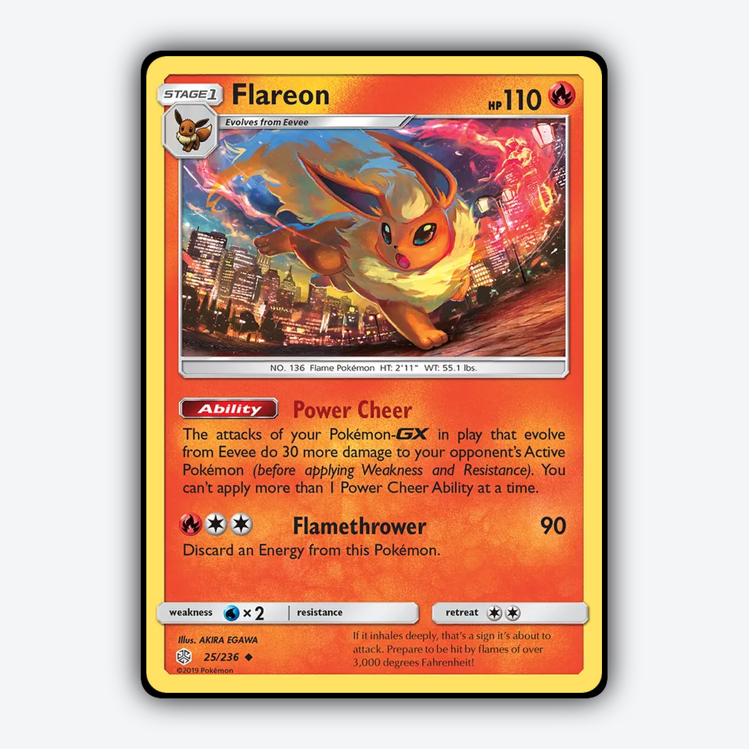 Flareon 025/236 - Cosmic Eclipse Set - Card Rug