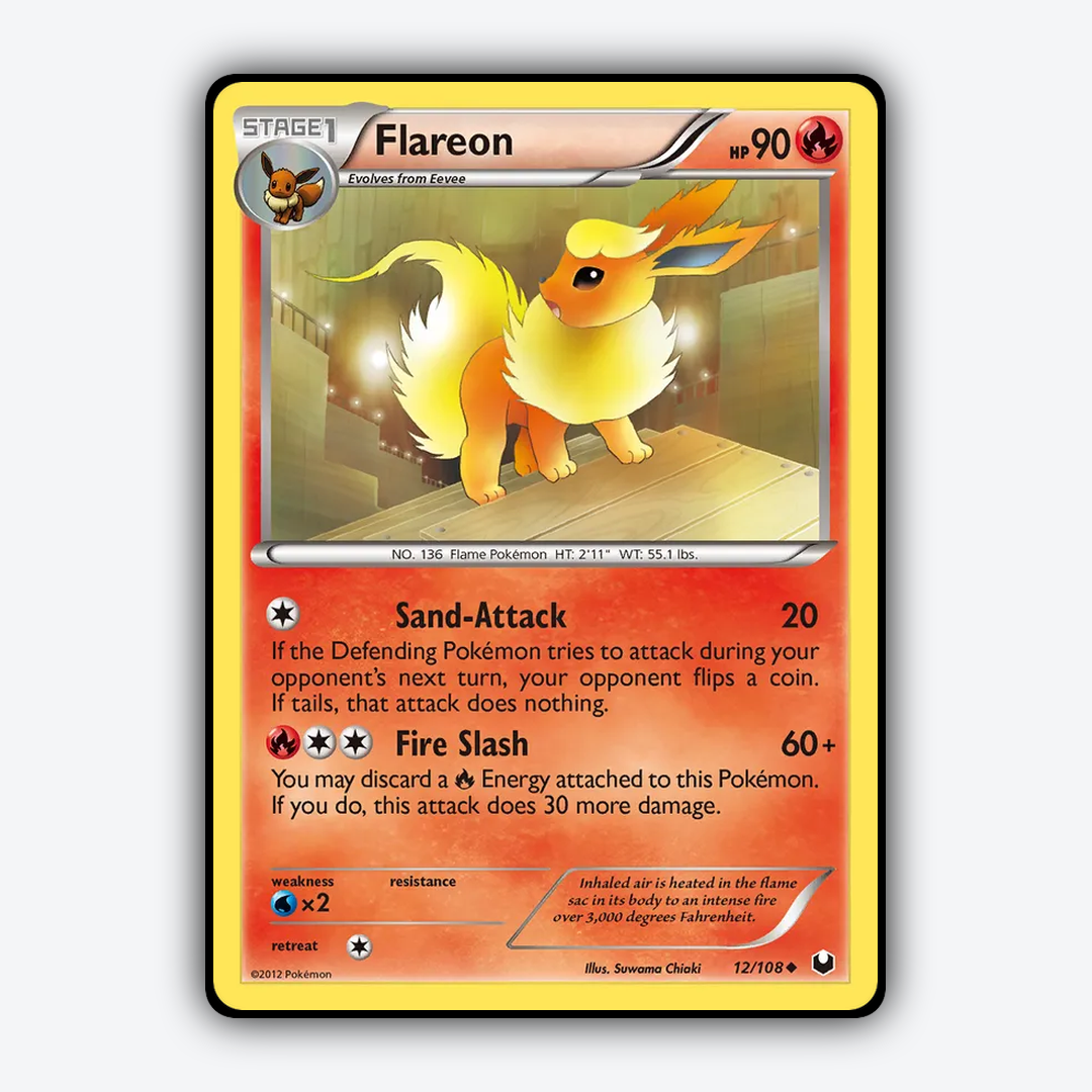 Flareon 012/108 - Dark Explorers Set - Card Rug