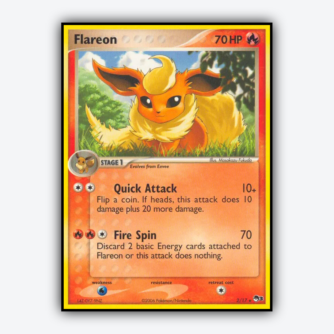 Flareon 002/17 - POP Series 3 Set - Card Rug