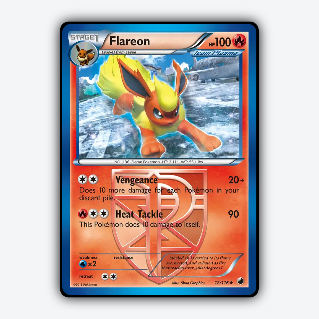 Flareon 012/116 - Plasma Freeze Set - Card Rug