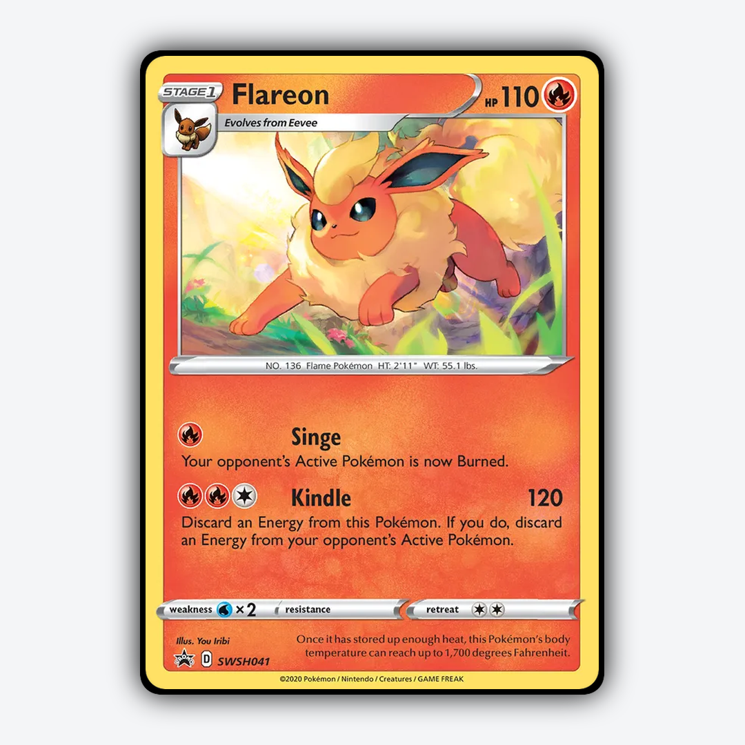 Flareon #41 - SWSH Black Star Promos Set - Card Rug