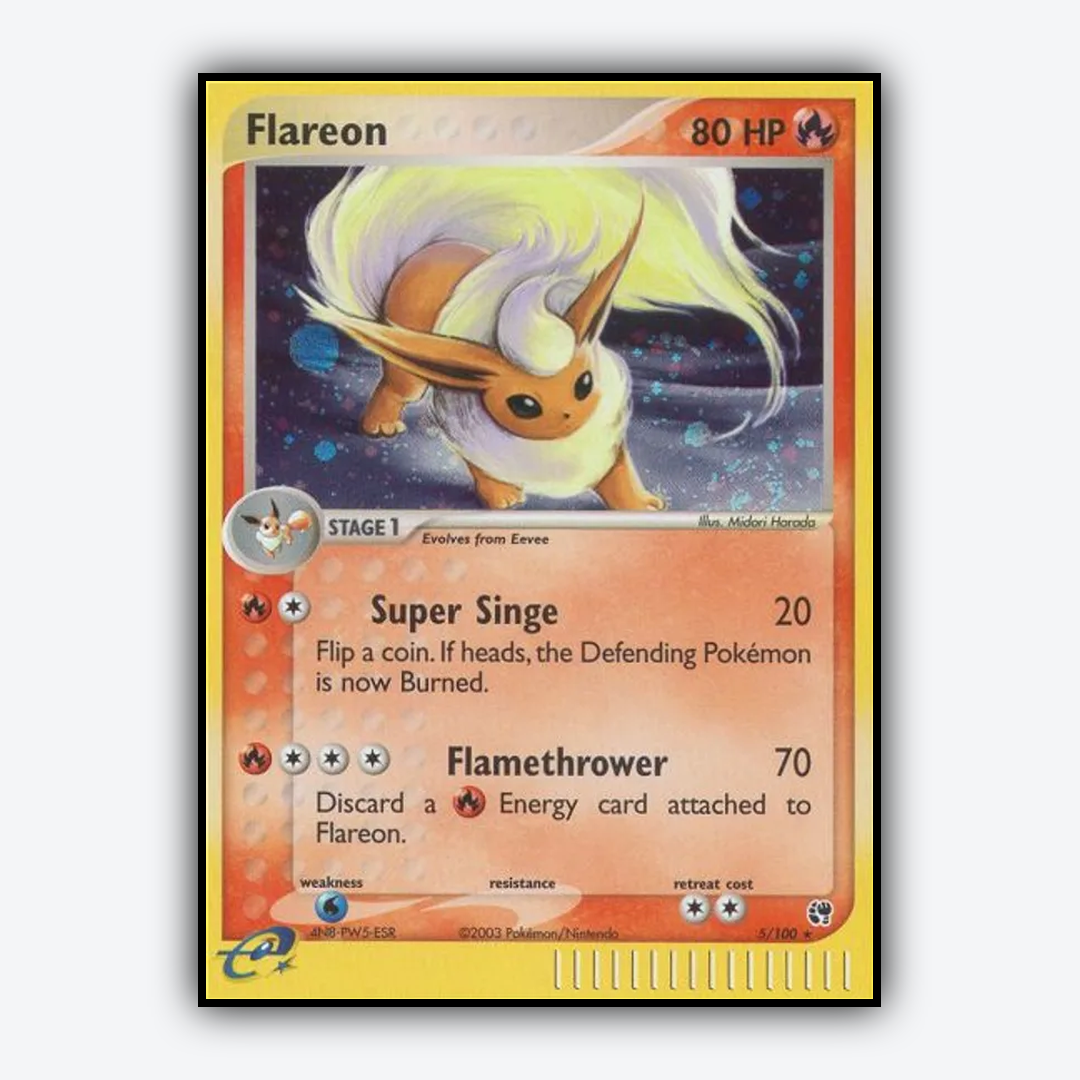 Flareon 005/100 - Sandstorm Set - Card Rug