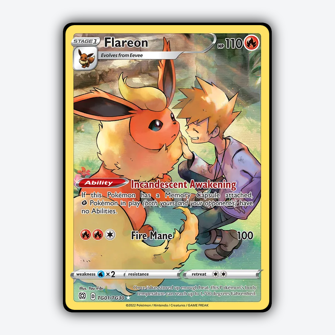Flareon TG001/30 - TG001/30 Brilliant Stars Trainer Gallery Set - Card Rug