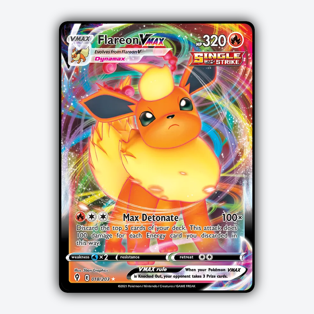Flareon VMAX #18 - Evolving Skies Set - Card Rug