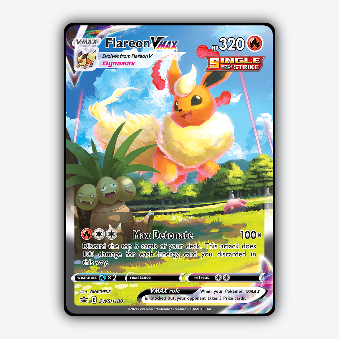 Flareon VMAX #180 - SWSH Black Star Promos Set - Card Rug