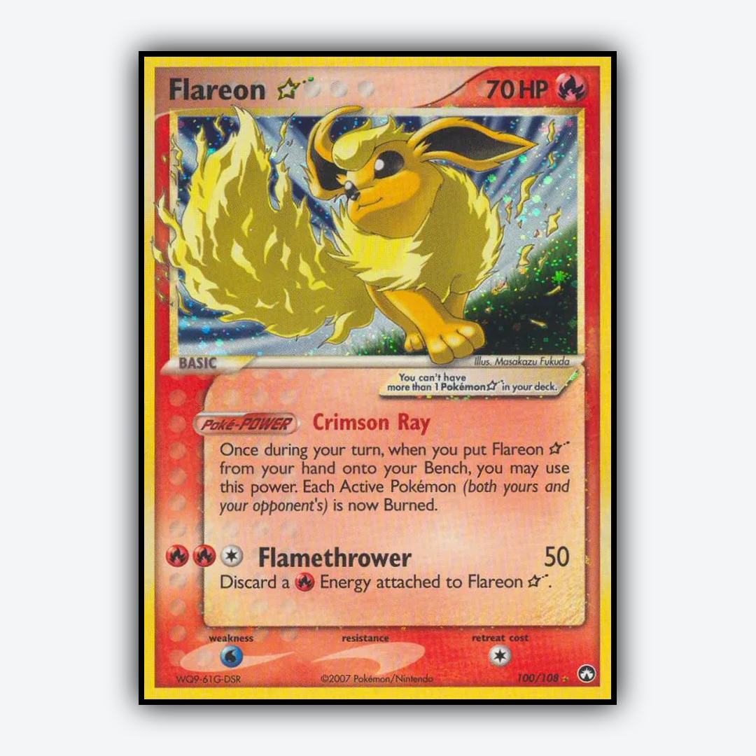 Flareon ★ 100/108 - Power Keepers Set - Card Rug