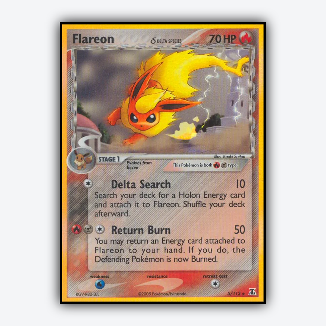 Flareon δ 005/113 - Delta Species Set - Card Rug