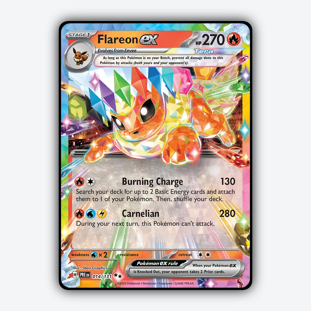 Flareon ex #14 - Prismatic Evolutions Set - Card Rug