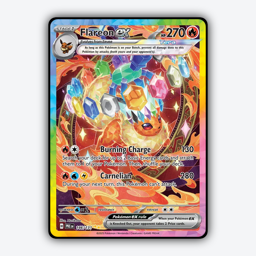 Flareon ex #146 - Prismatic Evolutions Set - Card Rug