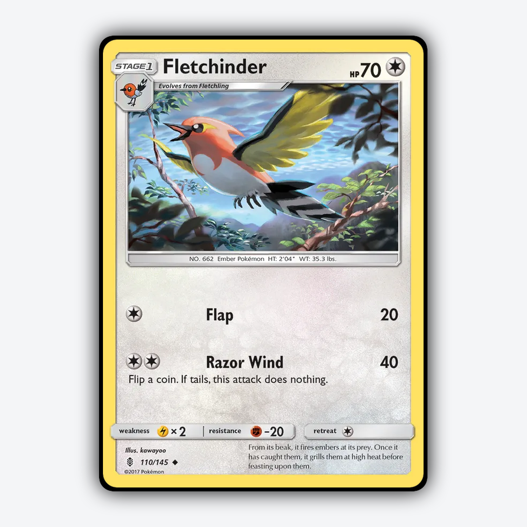 Fletchinder 110/145 - Guardians Rising Set - Card Rug
