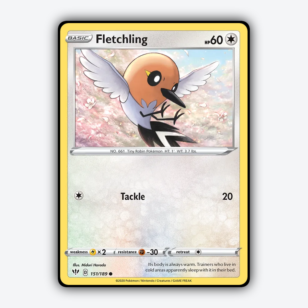Fletchling 151/189 - Darkness Ablaze Set - Card Rug